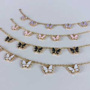 Dainty Gold Butterfly Necklace & Bracelet Set